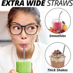 img 2 attached to Friendly Straw Reusable Smoothies Stainless