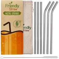 friendly straw reusable smoothies stainless logo