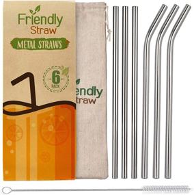 img 4 attached to Friendly Straw Reusable Smoothies Stainless