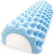 зенесс полумесячная подушка-ролик premium cooling gel memory foam knee pillow для облегчения боли в спине. бамбуковый чехол и поддержка для ног, спины и коленей. логотип