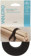 velcro brand one-wrap roll - double-sided multi-purpose hook and loop tape, self gripping & reusable, 12ft x 3/4in - black logo