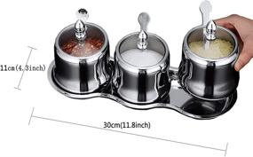 img 3 attached to Stainless Steel Kitchen Seasoning Condiment Organizers