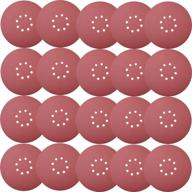 📦 sackorange 20 pcs 240 grit 9 inch 8 hole hook-and-loop sandpaper - p240 grit grinding abrasive sanding disc for drywall sander and wood furniture finishing logo