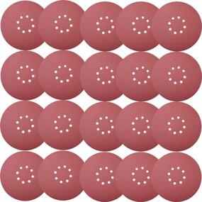 img 4 attached to 📦 Sackorange 20 PCS 240 Grit 9 Inch 8 Hole Hook-and-Loop Sandpaper - P240 Grit Grinding Abrasive Sanding Disc for Drywall Sander and Wood Furniture Finishing