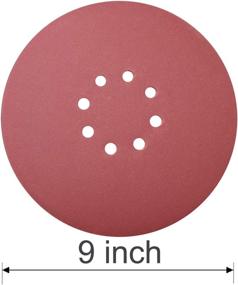 img 3 attached to 📦 Sackorange 20 PCS 240 Grit 9 Inch 8 Hole Hook-and-Loop Sandpaper - P240 Grit Grinding Abrasive Sanding Disc for Drywall Sander and Wood Furniture Finishing