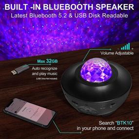 img 2 attached to 🌟 Oxycute RGB Star Projector with Bluetooth Music Speaker, Alexa & Google Assistant Compatible - Perfect Aesthetic Lamp for Bedroom Décor!