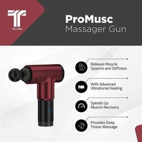 img 3 attached to Promusc Massager Gun: Ultimate Pain Relief with Deep Tissue Percussion Muscle Massage - HandheldZeal Electric Body Massager for Soreness & Stiffness - Portable Sports Drill with Super Quiet Brushless Motor