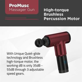 img 2 attached to Promusc Massager Gun: Ultimate Pain Relief with Deep Tissue Percussion Muscle Massage - HandheldZeal Electric Body Massager for Soreness & Stiffness - Portable Sports Drill with Super Quiet Brushless Motor