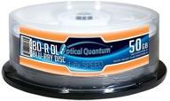 📀 high-quality optical quantum 6x 50gb bd-r dl blu-ray double layer media, printable & reliable, 25-disc spindle logo