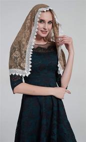 img 2 attached to 👒 Mantilla Catholic Church Headcoverings: Stylish Infinity Women's Accessories for Special Occasions