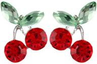 cherries endearing sparkling earrings sterling logo