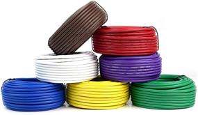 img 4 attached to 🔌 High-Quality 12 Gauge 7-Conductor Trailer Wire Light Cable Harness - 50 FT Per Roll in 7 Colors