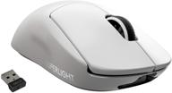 logitech g pro x superlight wireless gaming mouse – ultra-lightweight design, hero 25k sensor, 25,600 dpi, 5 programmable buttons, long battery life – white, compatible with pc/mac логотип