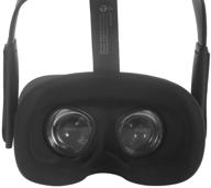 😷 black esimen vr face silicone mask & cover for oculus quest 2 - sweatproof, lightproof face pad cushion logo