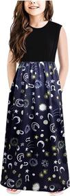 img 4 attached to 🌙 Stitching Moon: HMBEIXYP Holiday Dresses - Long Girls' Clothing Collection