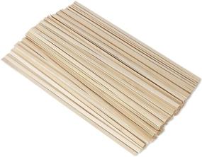 img 2 attached to 🎍 KEILEOHO 200 PCS 15.5 Inch Natural Bamboo Sticks, 0.375 Inches Width, Wooden Sticks for Crafts, Wax, Mixing, and Sign-Making