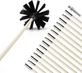 img 4 attached to 🔥 Efficient Dryer Vent Cleaner Kit: Lint Remover, Flexible Reusable Rods Extend Up to 20 Ft, Brush Head for Cleaning Duct Pipes - Use with or Without Power Drill