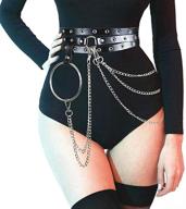 zoestar leather waist harness tassel women's accessories logo