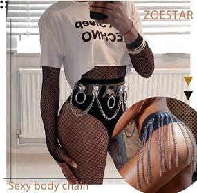 img 1 attached to Zoestar Leather Waist Harness Tassel Women's Accessories