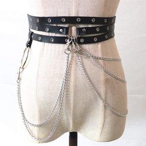 img 3 attached to Zoestar Leather Waist Harness Tassel Women's Accessories