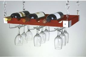 img 2 attached to Solid-Wood Wall-Mount Wine Rack by Concept Housewares - Espresso Finish, Holds 8 Bottles