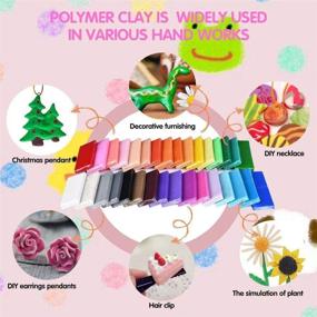 img 3 attached to Creative Fun Unleashed: Polymer Clay Starter Kit with 32 Vibrant Colors, 5 Sculpting Tools, and Jewelry Accessories - Non-Toxic Oven Bake Clay; Perfect DIY Gift for Kids and Children