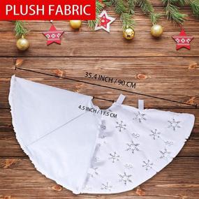 img 2 attached to 🎄 Luxurious 35-Inch White Faux Fur Christmas Tree Skirt - Perfect Xmas Tree Decoration & Pet-Friendly Ornament Cover | TOBEHIGHER