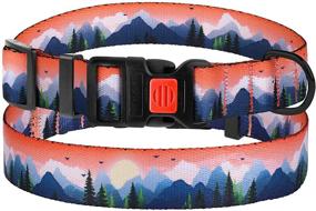 img 2 attached to 🐾 Nylon Printed Dog Collar - Adjustable Nature Pet Collars for Dogs of All Sizes - CollarDirect