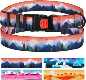 img 4 attached to 🐾 Nylon Printed Dog Collar - Adjustable Nature Pet Collars for Dogs of All Sizes - CollarDirect