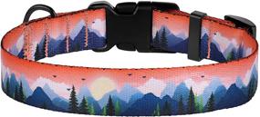 img 1 attached to 🐾 Nylon Printed Dog Collar - Adjustable Nature Pet Collars for Dogs of All Sizes - CollarDirect