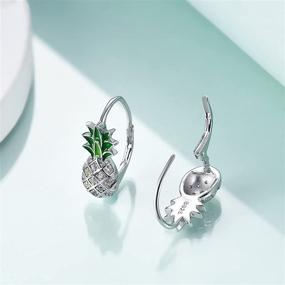 img 1 attached to Серьги с ананасами Sterling Серьги с ананасами