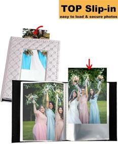 img 2 attached to 📸 Compact 4x6 Photo Album 2-Pack: Holds 52 Pictures, Clear Pockets, Elegant Leather Cover