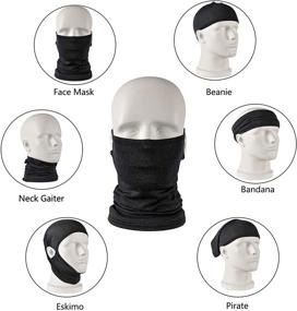 img 2 attached to 🧢 4-Piece UV Protection Neck Gaiters for Kids - Cool Summer Face Bandanas with Ear Loops, Ideal Scarf Headwear Balaclavas for Boys and Girls