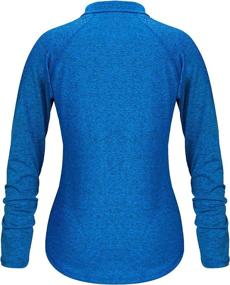 img 2 attached to 🏃 LURANEE Women's Long Sleeve Quarter Zip Pullover for Athletic Hiking, Running, and Workout Activities