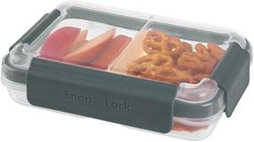 img 2 attached to 📦 Gray SnapLock by Progressive Split Container - Easy-Open, Leak-Proof Silicone Seal, Snap-Off Lid, Stackable, BPA-Free