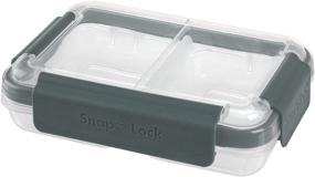 img 1 attached to 📦 Gray SnapLock by Progressive Split Container - Easy-Open, Leak-Proof Silicone Seal, Snap-Off Lid, Stackable, BPA-Free