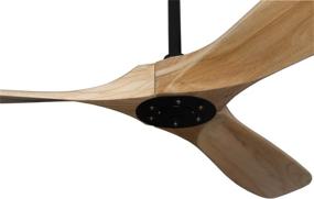 img 3 attached to 🔆 Goozegg 60 Inch Outdoor Ceiling Fan with Remote Control - No Light, Reversible DC Motor, 3 Balsa Wood Blades