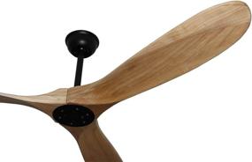 img 2 attached to 🔆 Goozegg 60 Inch Outdoor Ceiling Fan with Remote Control - No Light, Reversible DC Motor, 3 Balsa Wood Blades