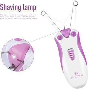 img 2 attached to 🌸 TANGIBAY Rose Purple Facial Threading Hair Removal and Cotton Thread Face Epilator for Women and Ladies - Electric Cordless & Rechargeable