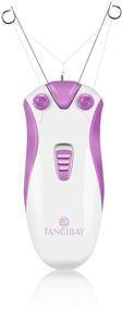 img 4 attached to 🌸 TANGIBAY Rose Purple Facial Threading Hair Removal and Cotton Thread Face Epilator for Women and Ladies - Electric Cordless & Rechargeable