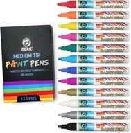 🎨 enhance your artistic projects with beric's premium 12 pack oil-based paint pens - vibrant, water and sun resistant colors, fast drying and long lasting, writes on any surface! logo
