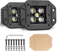 🚗 offroadtown flush mount led pods - super bright 5'' 100w spot beam driving lights for truck suv boat 4x4 grill mount логотип