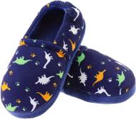 🦖 cool and comfy la plage dinosaur slippers: non-slip little kid slippers with memory foam for boys logo