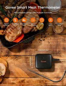 img 3 attached to 🌡️ Govee Bluetooth Wireless Meat Thermometer - Digital Grill Thermometer with 1 Probe, 230ft Remote Temperature Monitor - Smart Kitchen Cooking Thermometer for BBQ, Oven, Smoker, Cakes - Alerts and Notifications Included