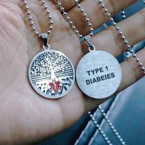 img 2 attached to 💉 RENYILIN Stainless Emergency Necklace: Diabetes Jewelry for Boys - A Vital Accessory