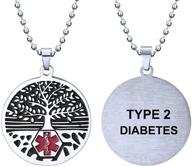 💉 renyilin stainless emergency necklace: diabetes jewelry for boys - a vital accessory logo