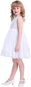 img 4 attached to 🌸 Bow Dream Flower Girls Dress: Adorable Girls' Clothing for Special Occasions