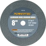 🔧 powertec 8x1 aluminum oxide grinding wheel, 5/8 arbor, 36 grit logo