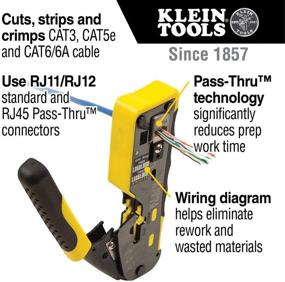 img 3 attached to Klein Tools VDV226-110 Ratcheting Crimper/Stripper/Cutter for RJ11/RJ12 & RJ45 Connectors