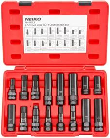 img 4 attached to 🔧 NEIKO 02457A: Universal 16 Piece Locking Lug Nut Master Key Set - Wheel Lock Removal Kit for Aftermarket & Factory Wheels